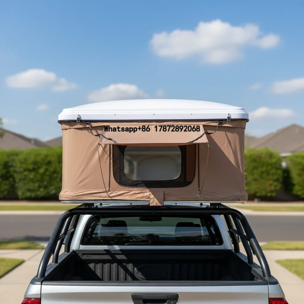 

Easy Setup Heavy-Duty Anti-oxidation ABS Hard Shell Car Roof Tent Storage Rack Waterproof Multi-Size Options Fits SUVs Trucks