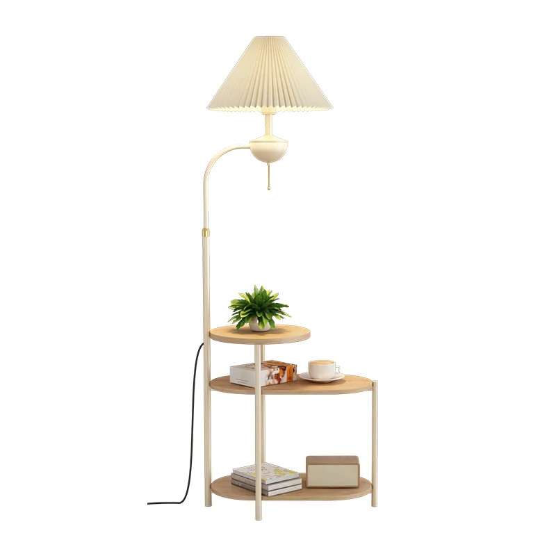 

Cream wind bedroom floor lamp integrated bedside table lamp, living room sofa next to the corner, decorative ambient