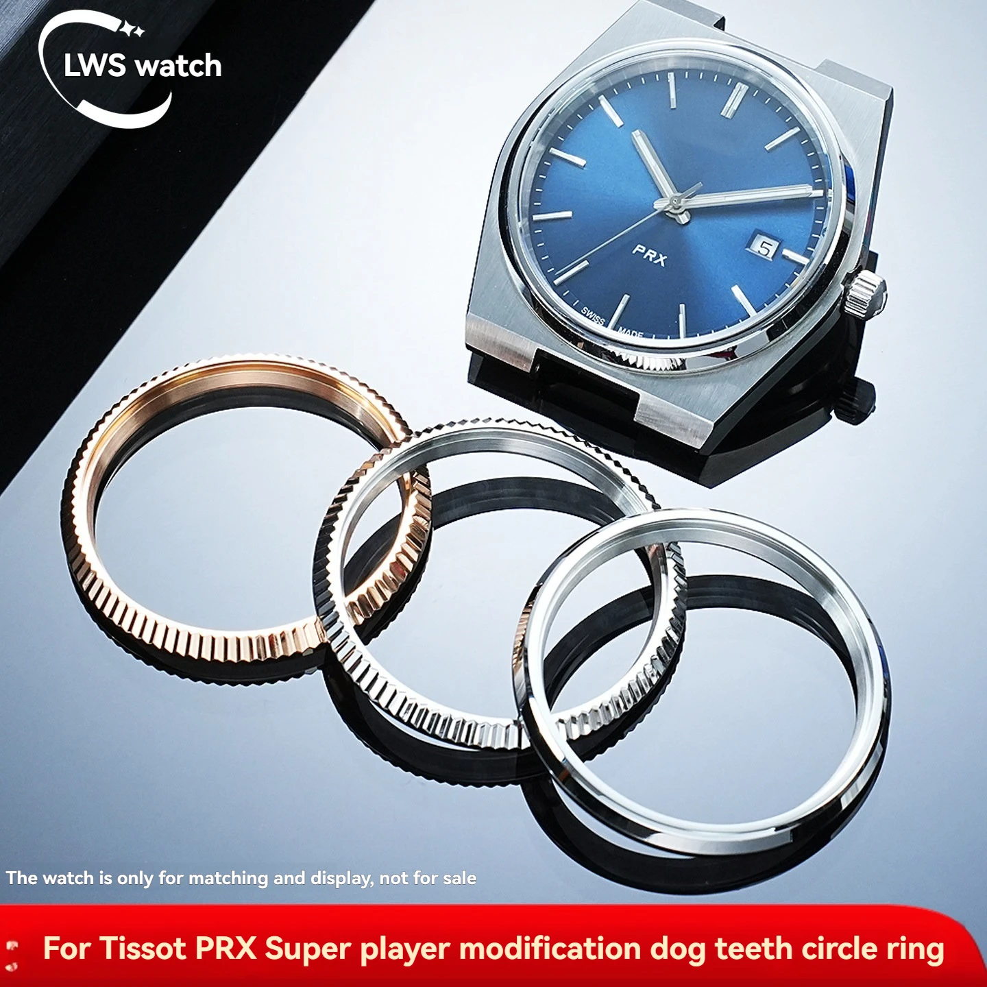 For Tissot 1853 PRX Super Players Modify Dog Tooth Ring T137407 T137410A T127407A T035627A Steel Watch Ring Mouth Watch Ring