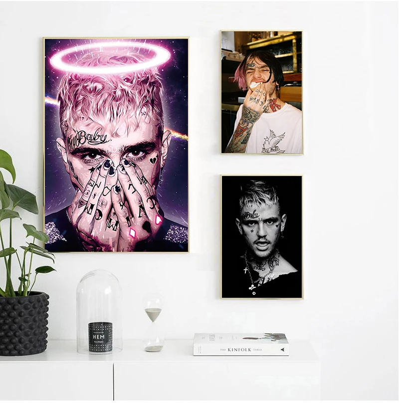 Wall Art Modular Hd Printed Pictures Nordic Style  Rapper Lil Peep Painting Modern Canvas For Living Room Home Decoration view 2