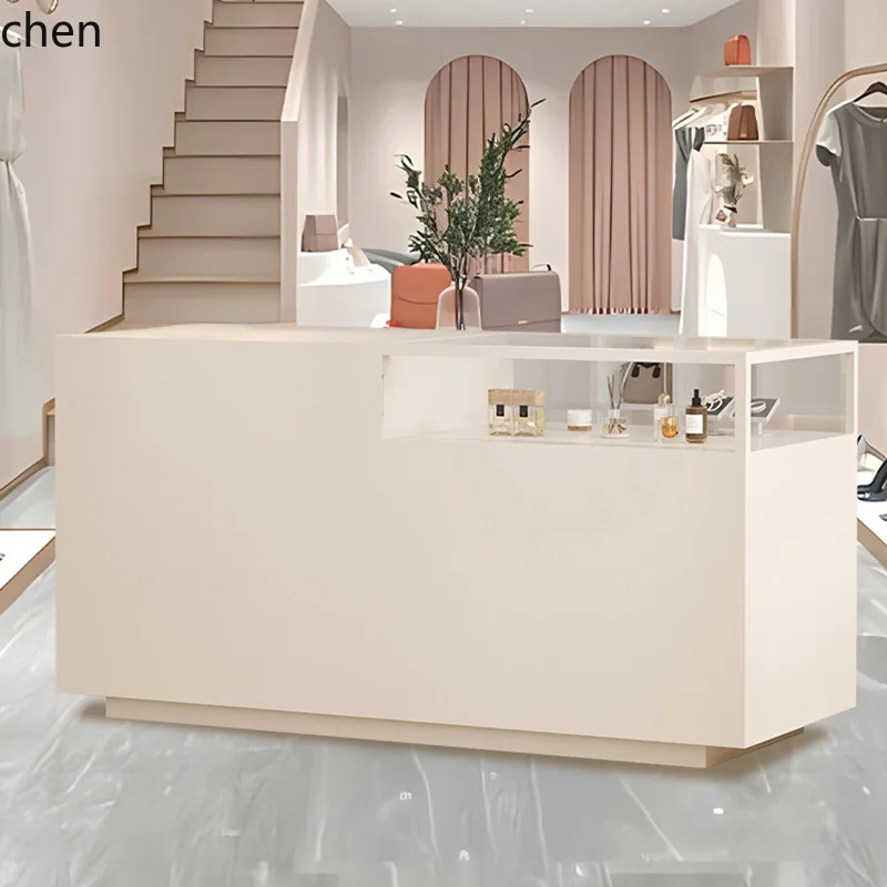 

HXL clothing store glass display checkout page jewelry cabinet paint minimalist display stand