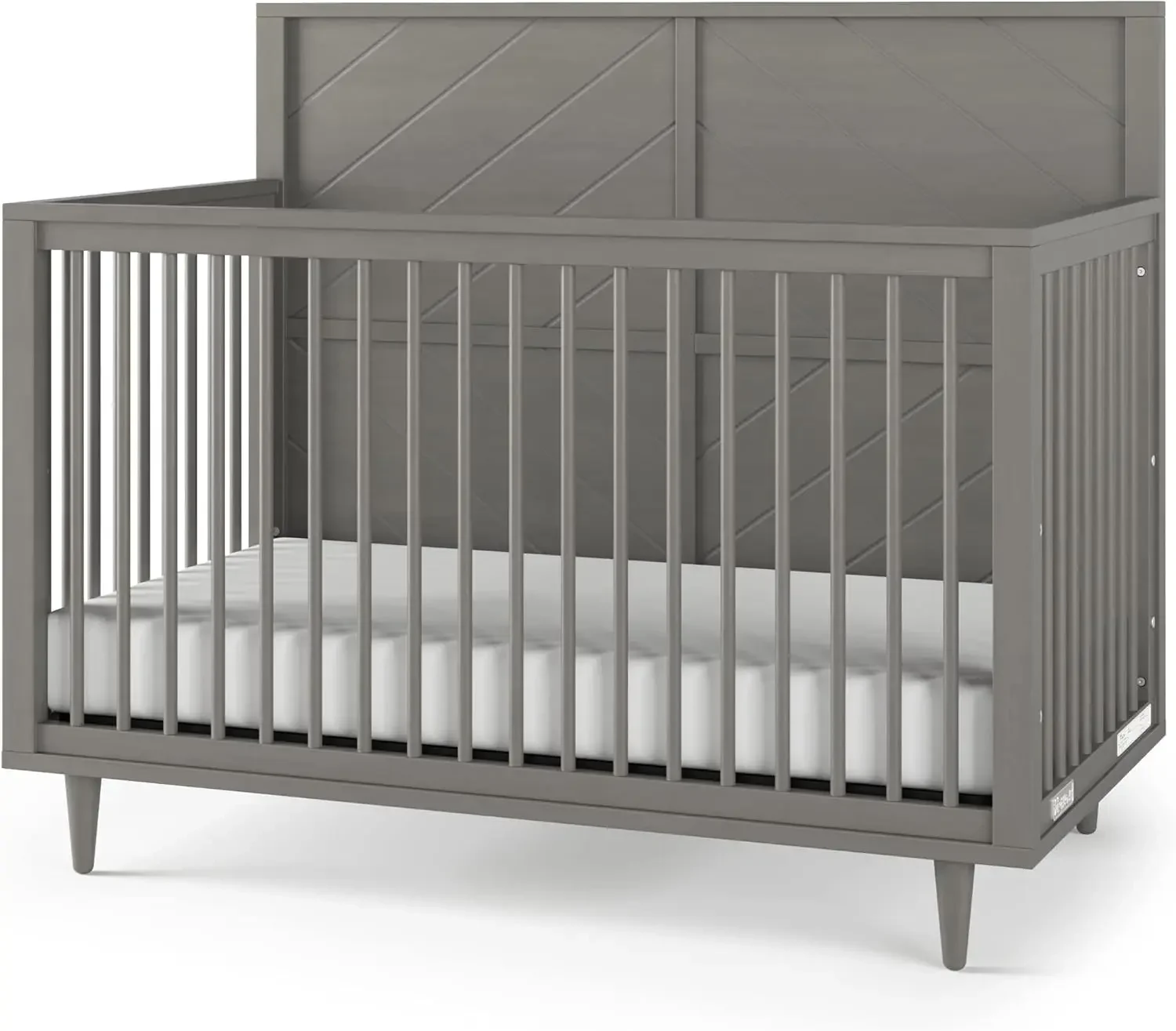 Child Craft Surrey Hill 4-in-1 Convertible Crib, Baby Crib Converts to Day Bed, Toddler Bed and Full Size Bed, 3 Adjustable Matt