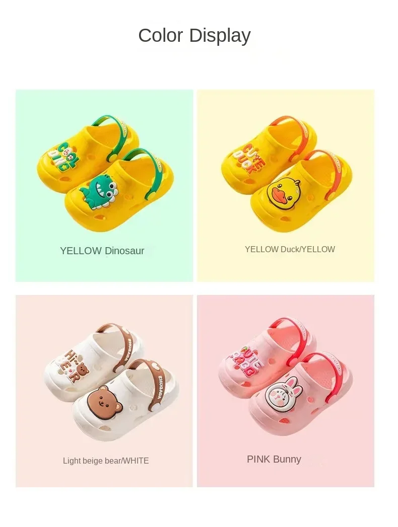 Cartoon Hause Hausschuhe Kinder Mode Nette Weiche Sohlen Nicht-slip Sandalen Sommer Neue Design Schuhe Baby Unisex PVC Runde kopf Hausschuhe – Detail 12