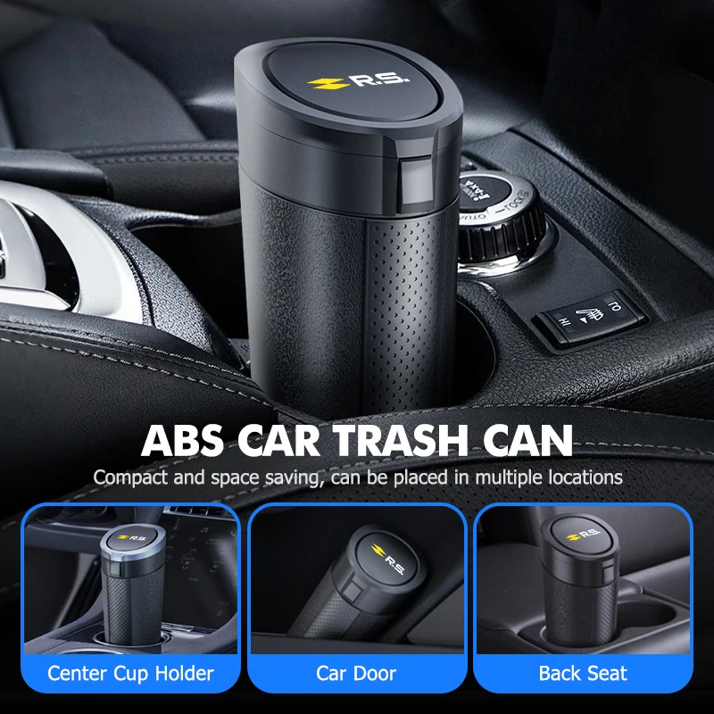 Car Garbage Bin Ashtray Leak-proof Cup Holder Trash Can Storage For Renault RS Sport Megane 3 4 2 Clio 5 Line Sandero Scenic