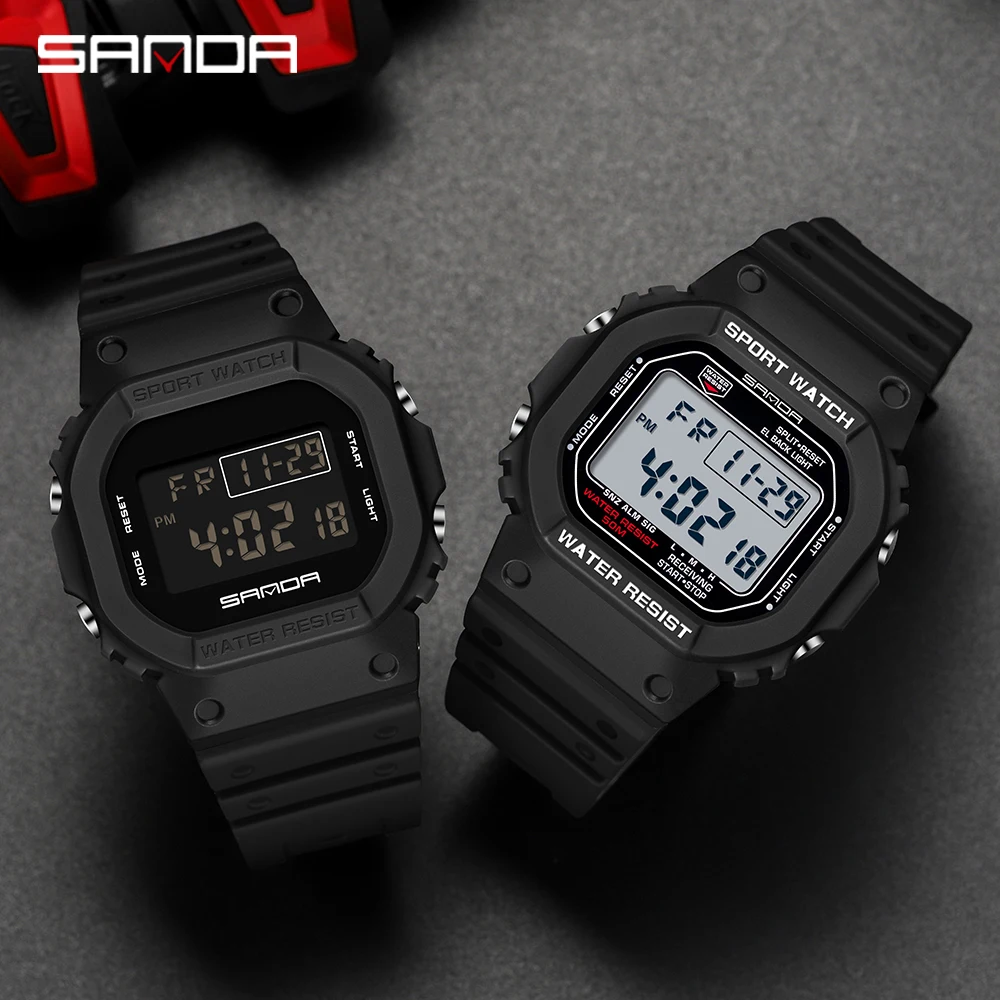 SANDA Fashion Top Brand G Style Digital Men\'s Watch Luxury Military Sport Waterproof Alarm Stopwatch Clock Men Relogio Masculino