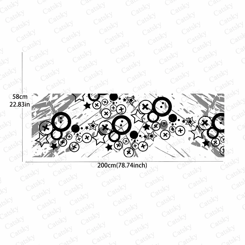 Star circle ink splash Car side sticker vinyl paper racing accessories wrap design uniform vector abstract printed car decal