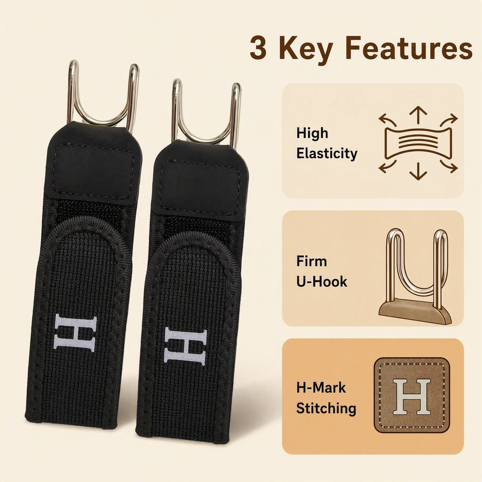 2Pcs Adjustable Buckleless Belt Hook Elastic Waist Buckle Waist Belt for Men‘s Gift Casual Belt with Buckle