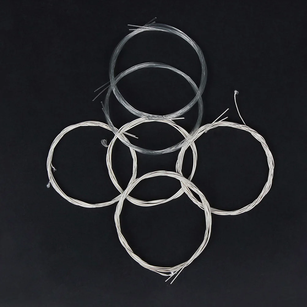 

1 Set Universal Nylon For Replacement Clear Bright Sound Silver-Plated Copper Alloy Durable Crisp Tone Oud Strings Set Strings