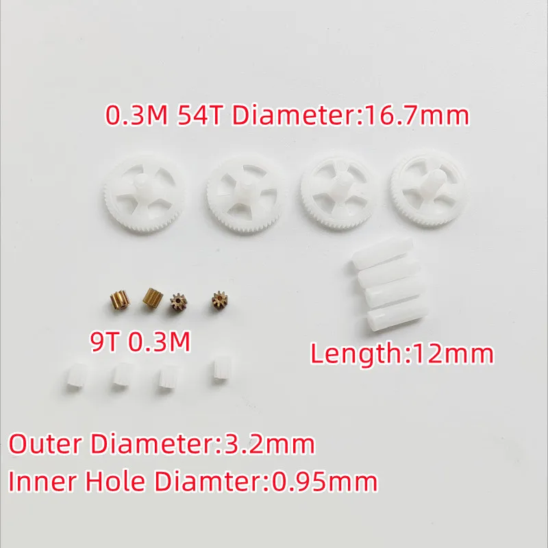 54T 9T 0.3M High Quality Gear sets Motor Gear For Syma X5 X5C X5SC RC Quadcopter Drone Spare Parts Motor Gear And Main Gears Set