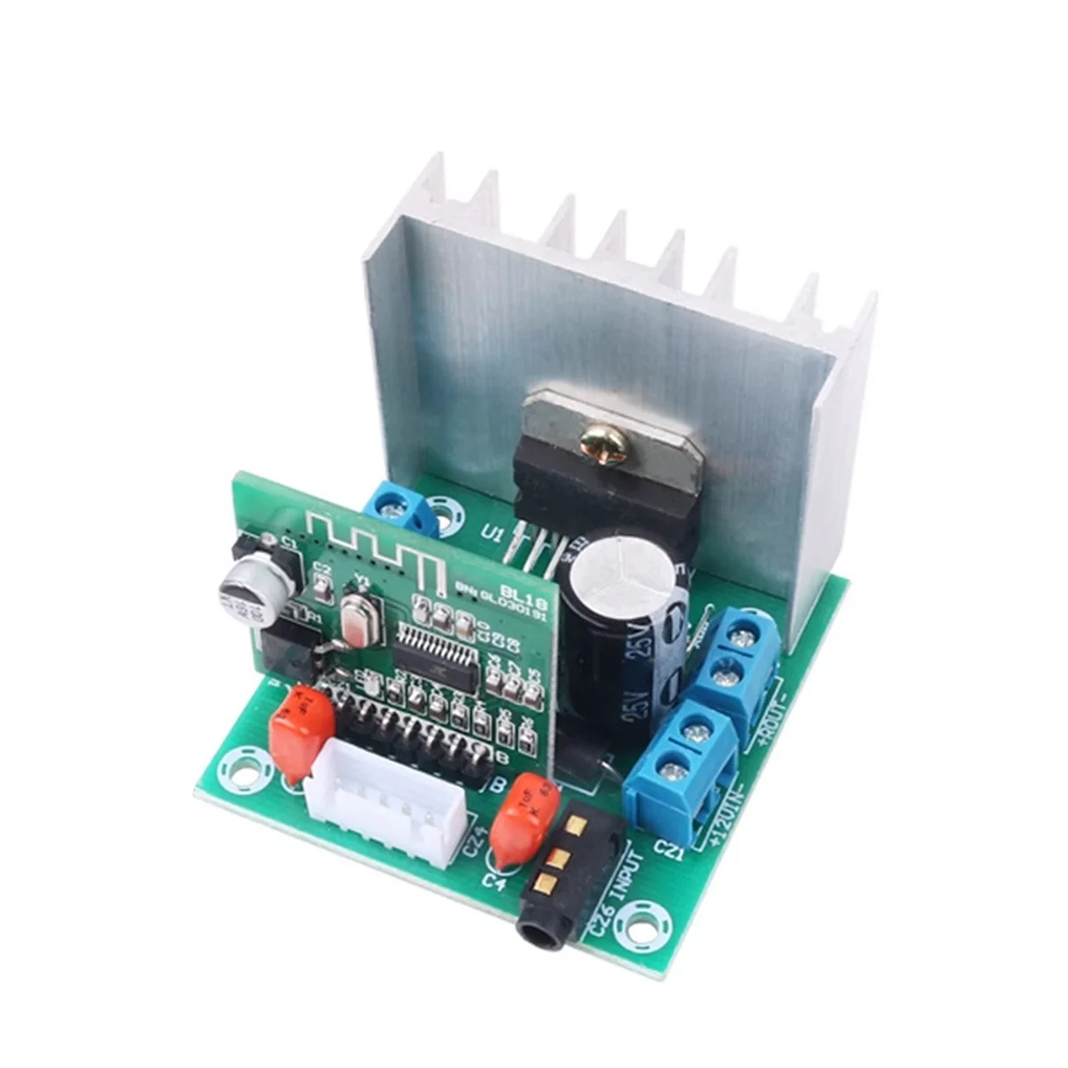 FFYY-デュアルチャンネル Bluetooth 5.0 オーディオアンプボード TDA7297、15W+15W、AC DC 7-12V と互換性あり