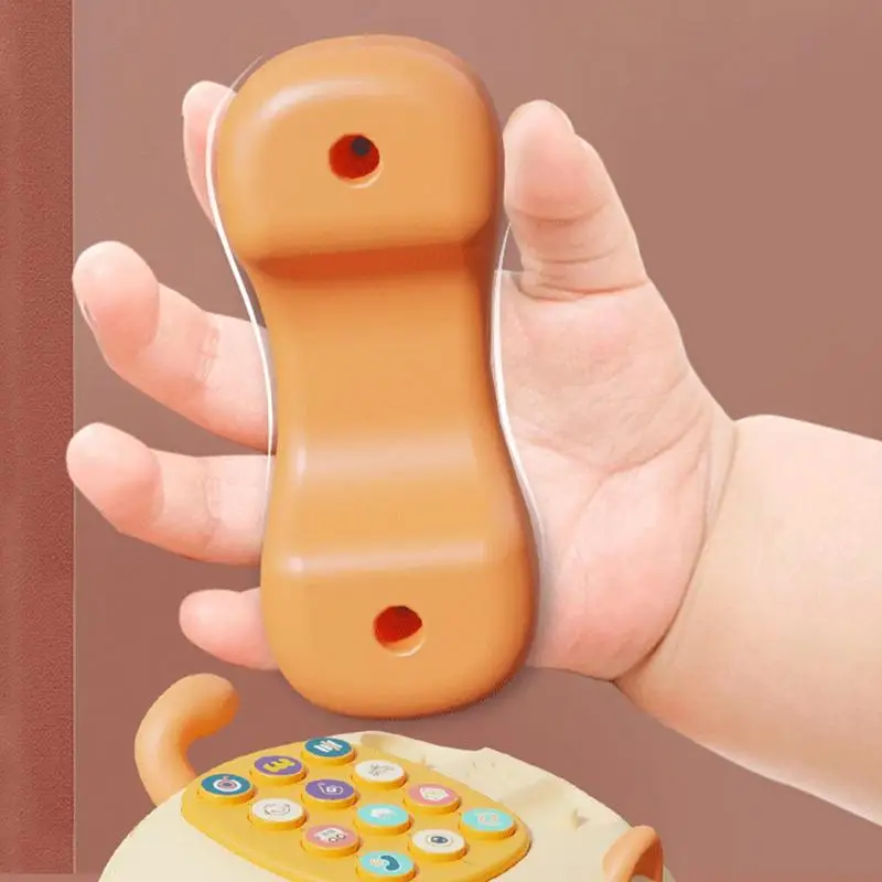 Zabawka dla niemowląt Telefon Samochodzik Zabawki Kreskówkowy Telefon Zabawki Udawaj Muzyczna Zabawka z Obrotową Tarczą Interaktywna Zabawka Edukacyjna dla Dzieci
