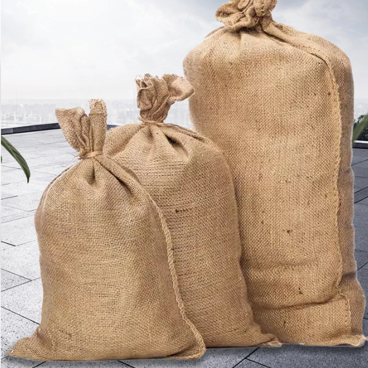 Burlap Potato Bags Reusable Jute Bags For Gardening Planting Food Storage Jute Bags Woven Bags Grain Sacks Gardening Supplies