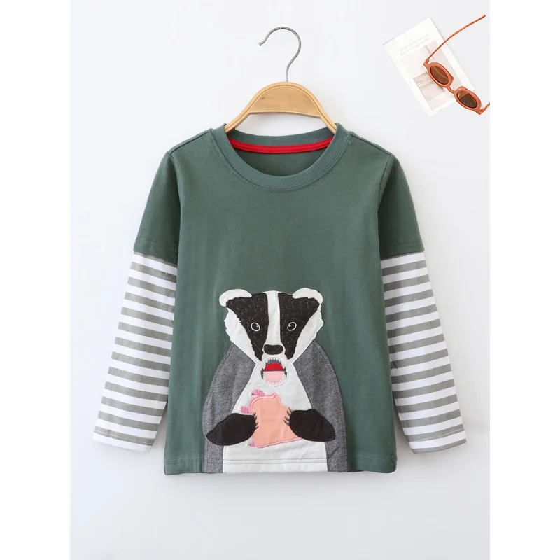 2024Spring and Autumn Children's Clothing Versatile Long SleeveTT-shirt New Children Casual Children Leisure Pullover LongT