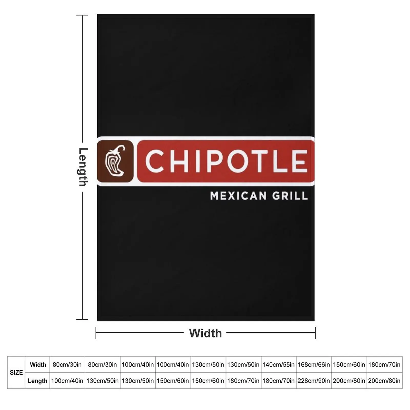 Chipotle Mexican Grill Throw Blanket valentine gift ideas Loose Decorative Beds Blankets