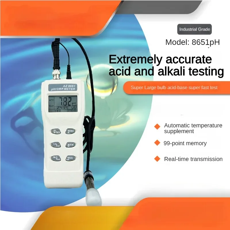 AZ8651/AZ9861 Handheld pH Meters/ORP Meter pH Meter/ORP Tester Water Quality Analyzer Oxidation Reduction Potentiometer