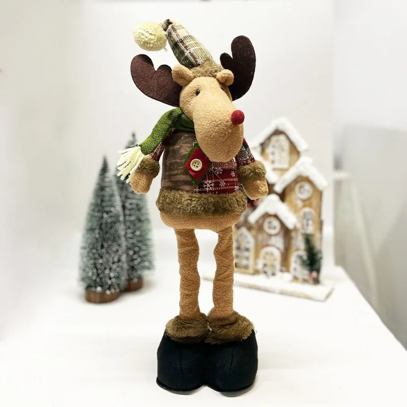 جديد شجرة عيد الميلاد عيد الميلاد الرجعية ندفة الثلج منقوشة قابل للسحب دمية فندق مركز تسوق الديكور