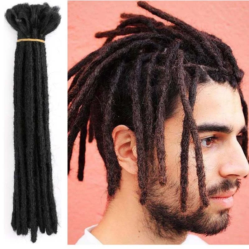 Synthetic heat-resistant 20cm men and women braided hair dirty braids street fashion daily wear good care braided hair