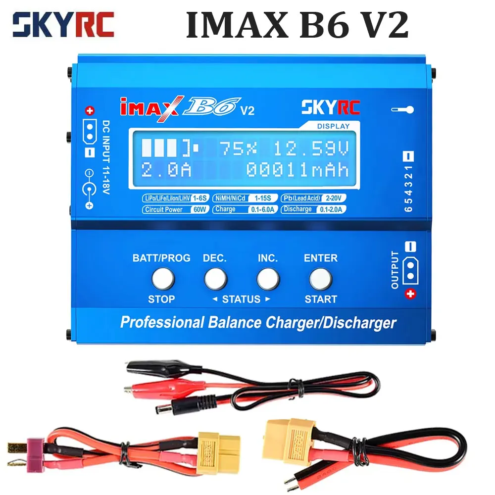 SKYRC IMAX B6 V2 6A 60W Balance Charger Discharger For NiMH NiCD LiHV NiCd Li-ion Battery Charger for DJI Mavic/Inspire Battery