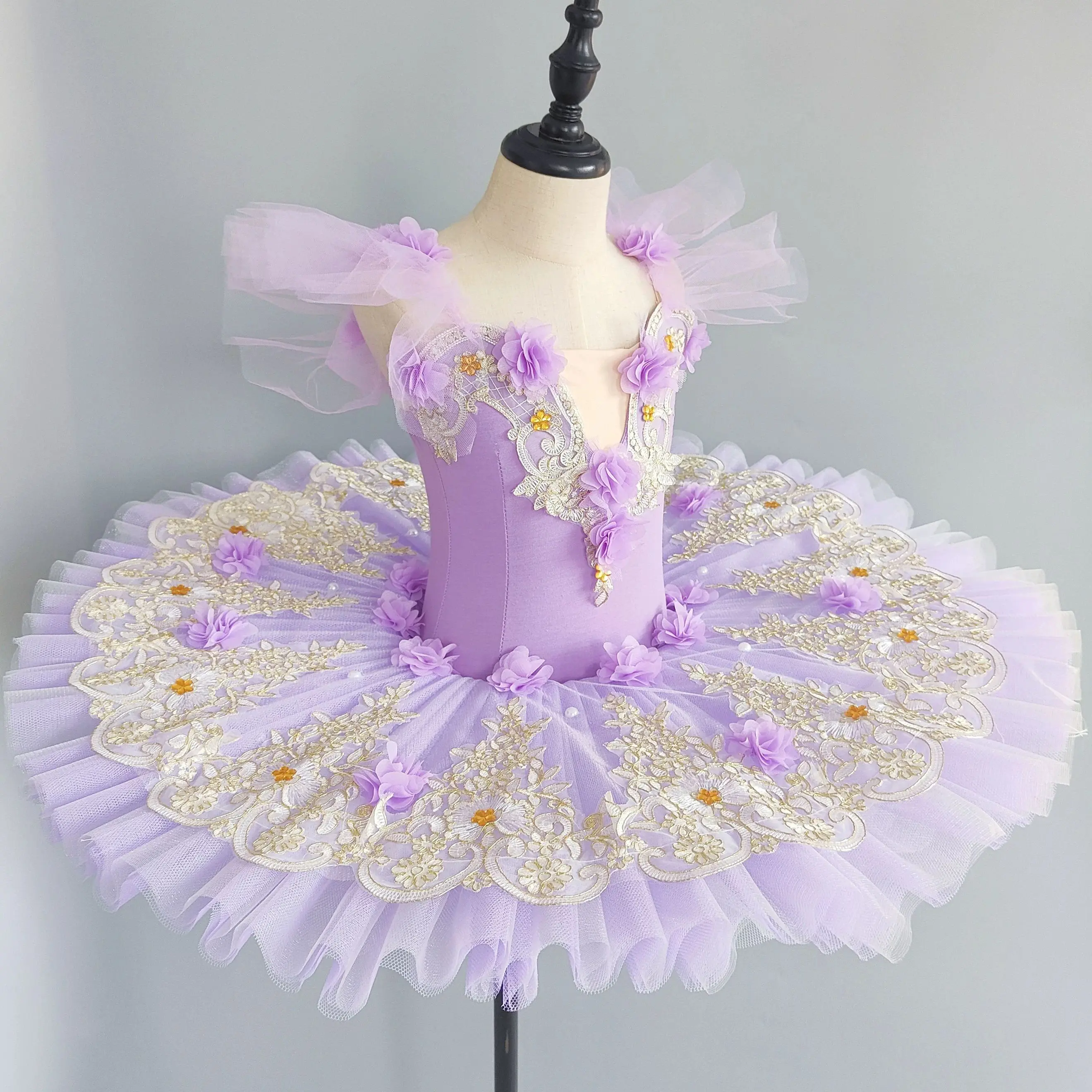 Purple Professional Ballet Tutu Girls Pink Platter Pancake Tutu Ballerina Party Dress Adult Women  Ballet Dance Costume