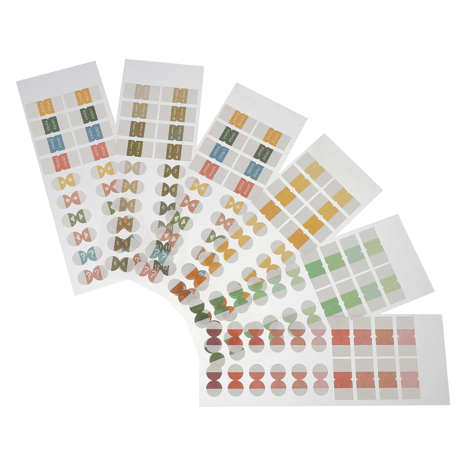 6 Sheets Colorful Book Tabs Writable Sticky Tabs Page Markers Annotation Supplies for Office School Study Use Tab Stickers