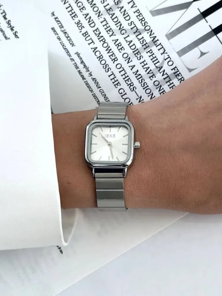 

Luxury Women Square Watch Stainless Steel Adjustable Strap Fashion Gift Ladies Quartz Wristwatch Dropshipping Relojes Para Mujer