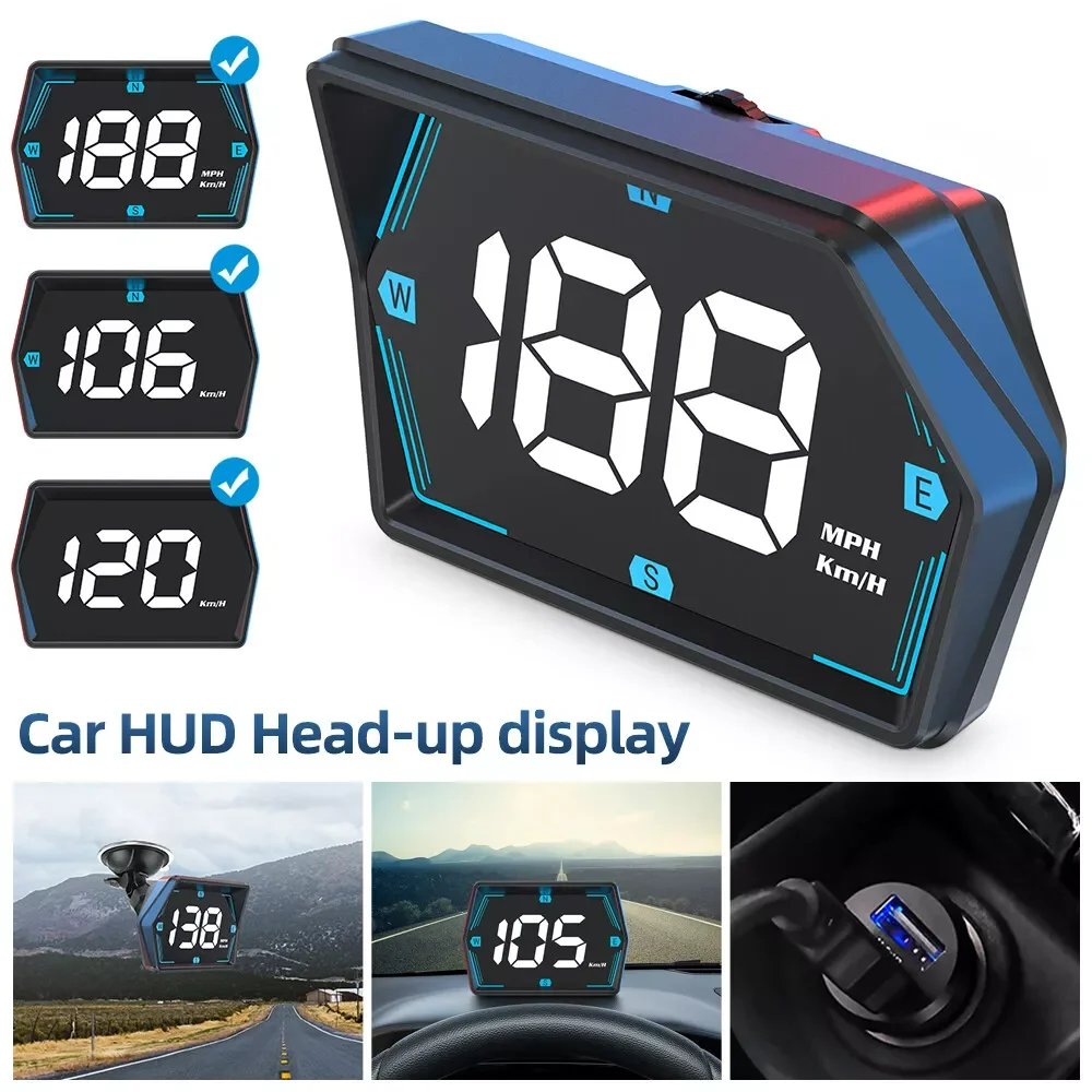 

Digital Speedometer G20 GPS Head-Up Display Big Font Automatic Adjust Brightness Record Mileage Overspeed Alarm Fit For All Cars