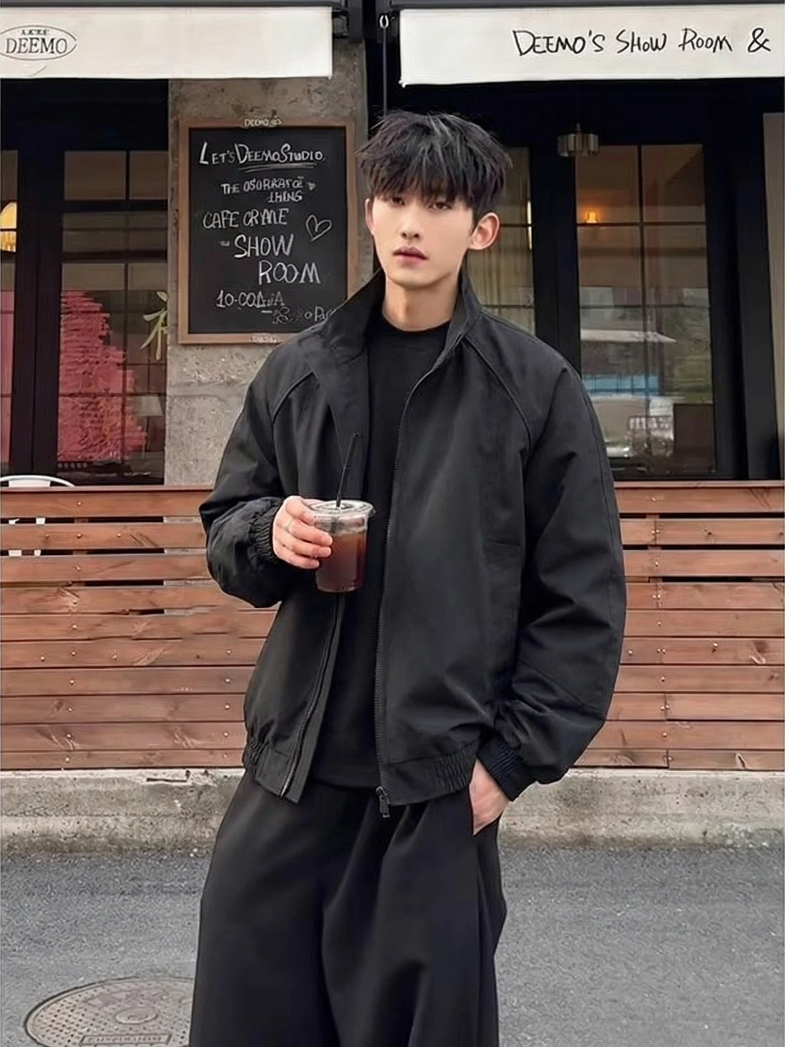 

Мужская куртка-пилот в американском уличном стиле, весенне-осенняя, Cleanfit, с воротником-стойкой, в бейсбольном стиле, свободного кроя, молодежная, модная