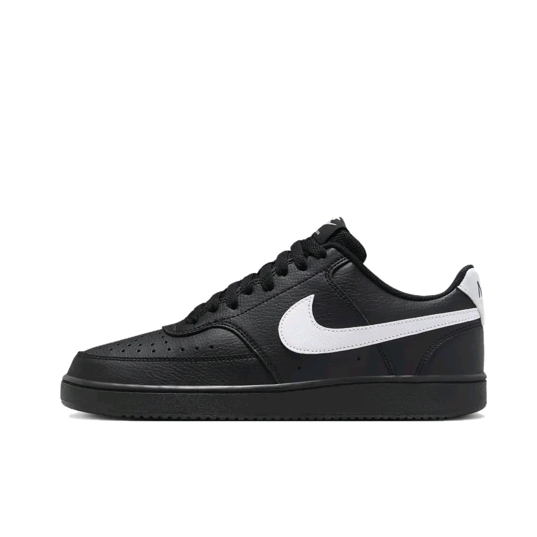 Nike Black Court Vision Low Fashion Comfortable Board Shoes Non-slip Wear-resistant Men's and Women's Casual Shoes