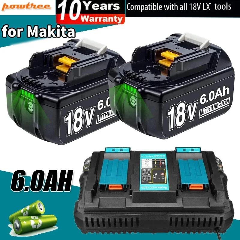 For Makita 18V 6 0Ah Rechargeable Battery BL1830 BL1830B BL1840 BL1840B BL1850 BL1850B Power Tools Battery