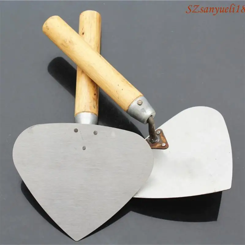 

94PC Manganese Steel Heart Shaped Round Shovel Plastering Trowel Great for Wall Floor Plastering Troweling Home Masonry Tools