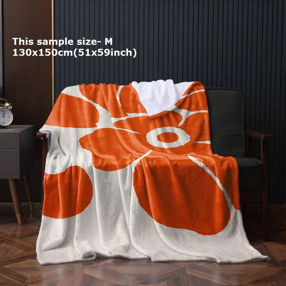 1PC Blanket Nordic INS style flowers Flannel Thin blankets for Home Car Naps Camping Festival gift Perfect gifts four season use