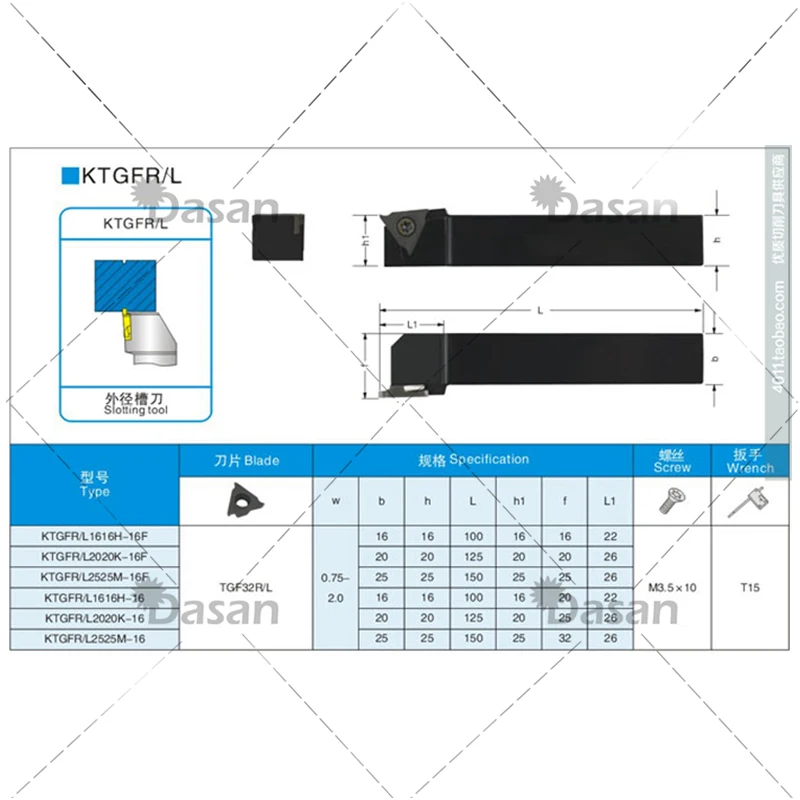 Herramientas de separación y ranurado de torno CNC, soportes para CTGFR2525M16, CTGFR1616H16, CTGFR2020K16, KTGFR, KTGFR2525M16, TGF32R/ L