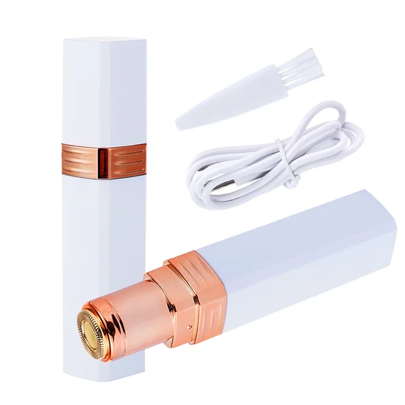 USB Rechargeable Electric Facial Hair Remover - Painless Women's Body Shaver