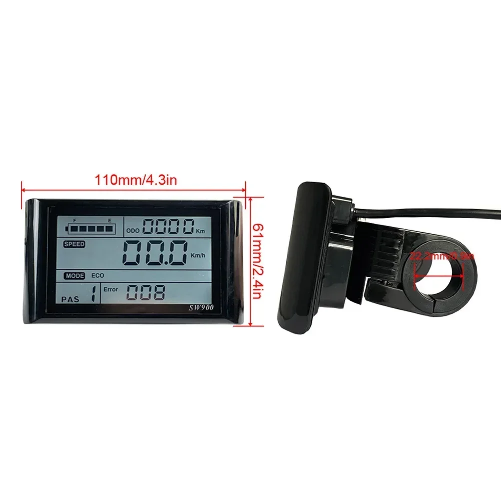 E-Bike LCD display fatbike Control Panel 24-60V Electric Bicycle Scooter Riding Speed Time Control Panel bicycle display sw900