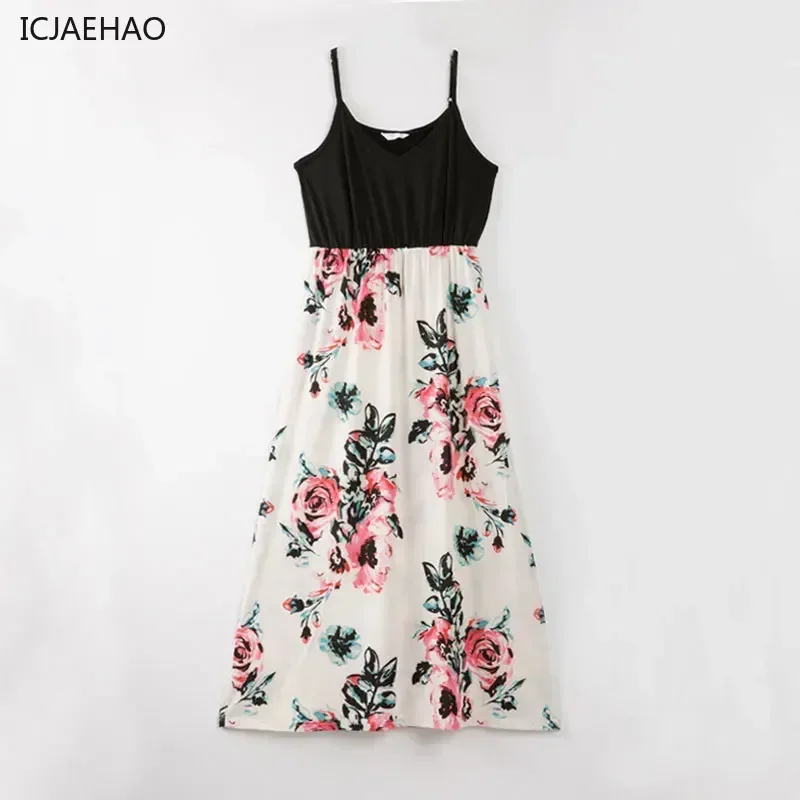 

Summer Family Matching Set Mom Daughter Strappy Dress BabyVacation Clothes for All Girls Romper Boys T-Shirt Shorts Outfit Cute