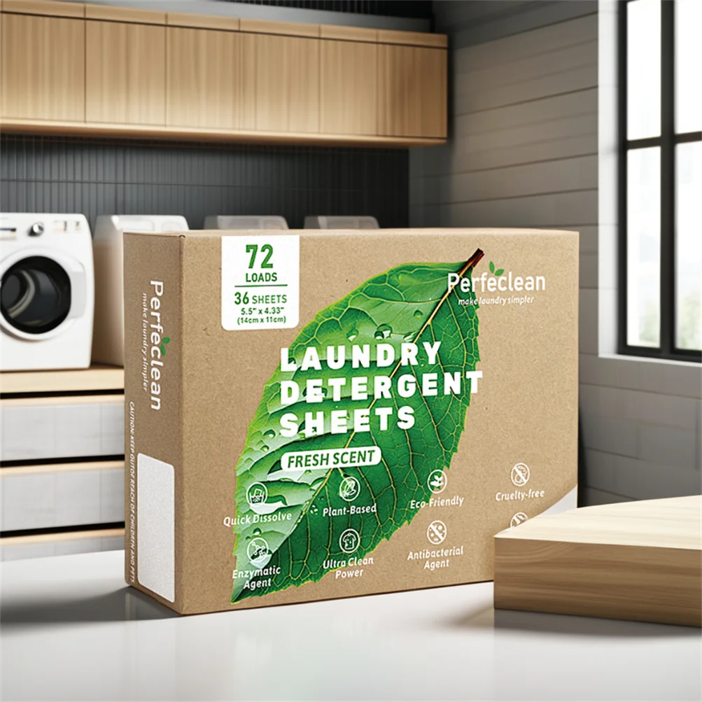 

OEM ODM Customized Eco-Friendly Laundry Detergent Sheets Strips with Nature Fragrance for Sustainable Household Cleaning