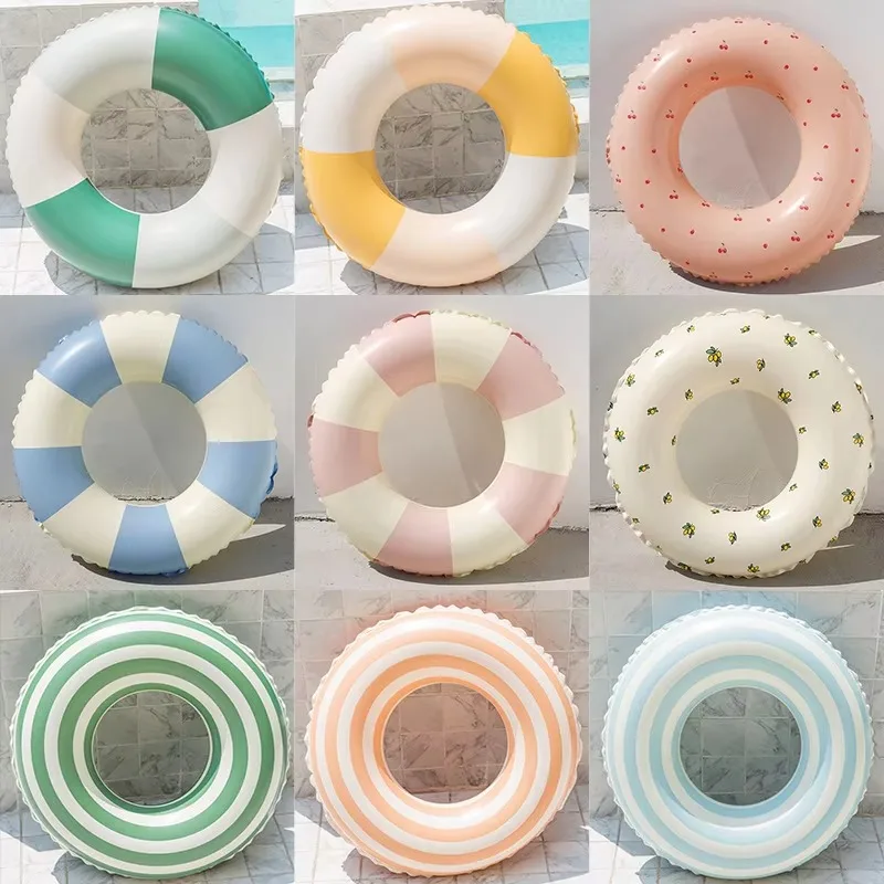 Special size custom logo fruit design PVC inflatable swim ring
