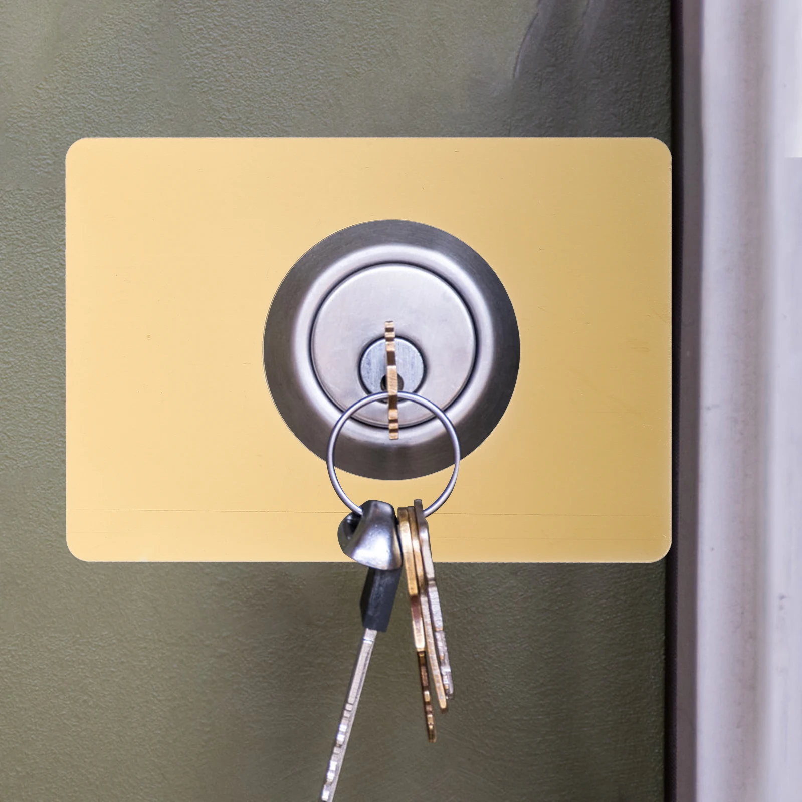 

2 Pcs Repair Film Door Plate Knob Backplane Metal Hole Covers Stainless Steel Handle Elderly