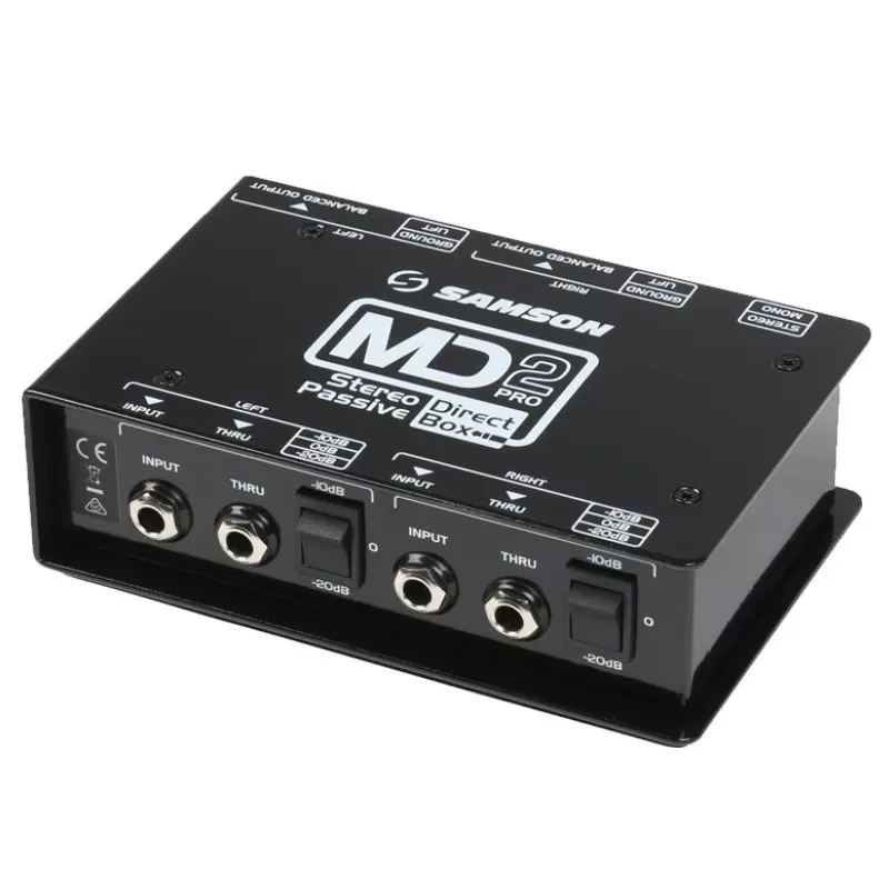 Samson MD2 Pro S.Max Series ستيريو سلبي ثنائي القناة صندوق مباشر تأثير الجيتار أداء المسرح DI Box #1