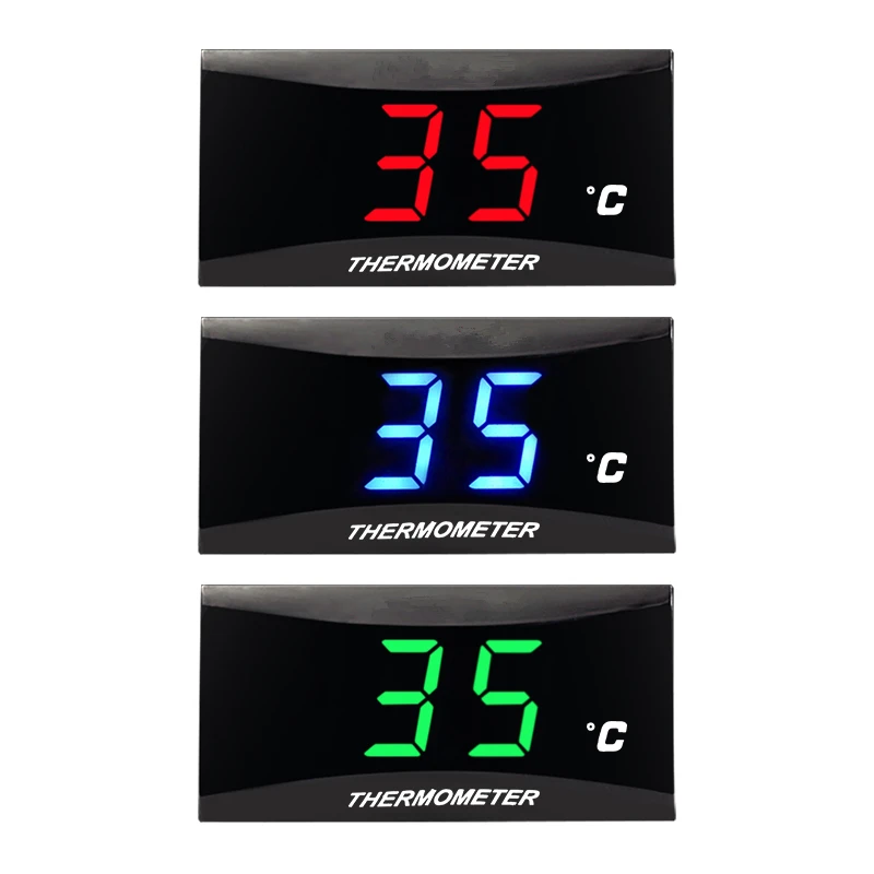 Immagine 3: KAIUVE Sensore di Temperatura Digitale Quadrato Rosso per Testata Cilindro Moto, Universale per NMAX125 XMAX250 300