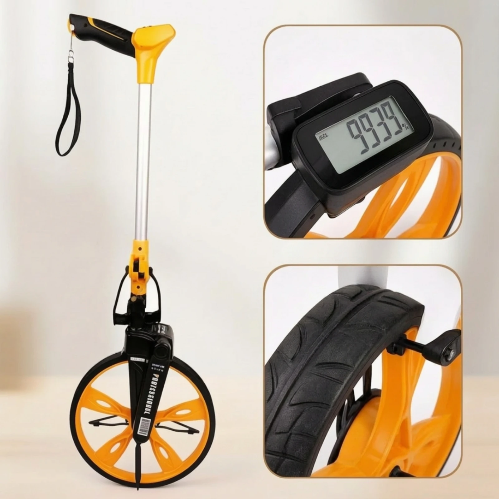 Measuring Wheel with Carrying Bag Telescoping Measuring Wheel with Carry Bag Tool Collapsible Mechanical for Surveyors - view 2