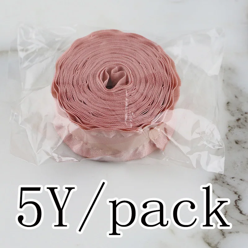 (5Yards/roll)22mm Skirt Shape Satin Ribbon Hair Bow Gift Wedding Christmas Lace Sewing Accessories Tablecloth Curtain Decoration