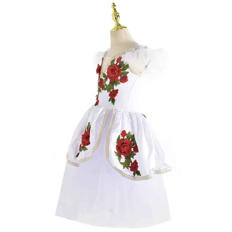 رومانسية الأطفال الباليه توتو فستان الفتاة تنورة رقص الذهب الترتر الباليه تنورة أداء الباليه الملابس فستان الأميرة الطويلة