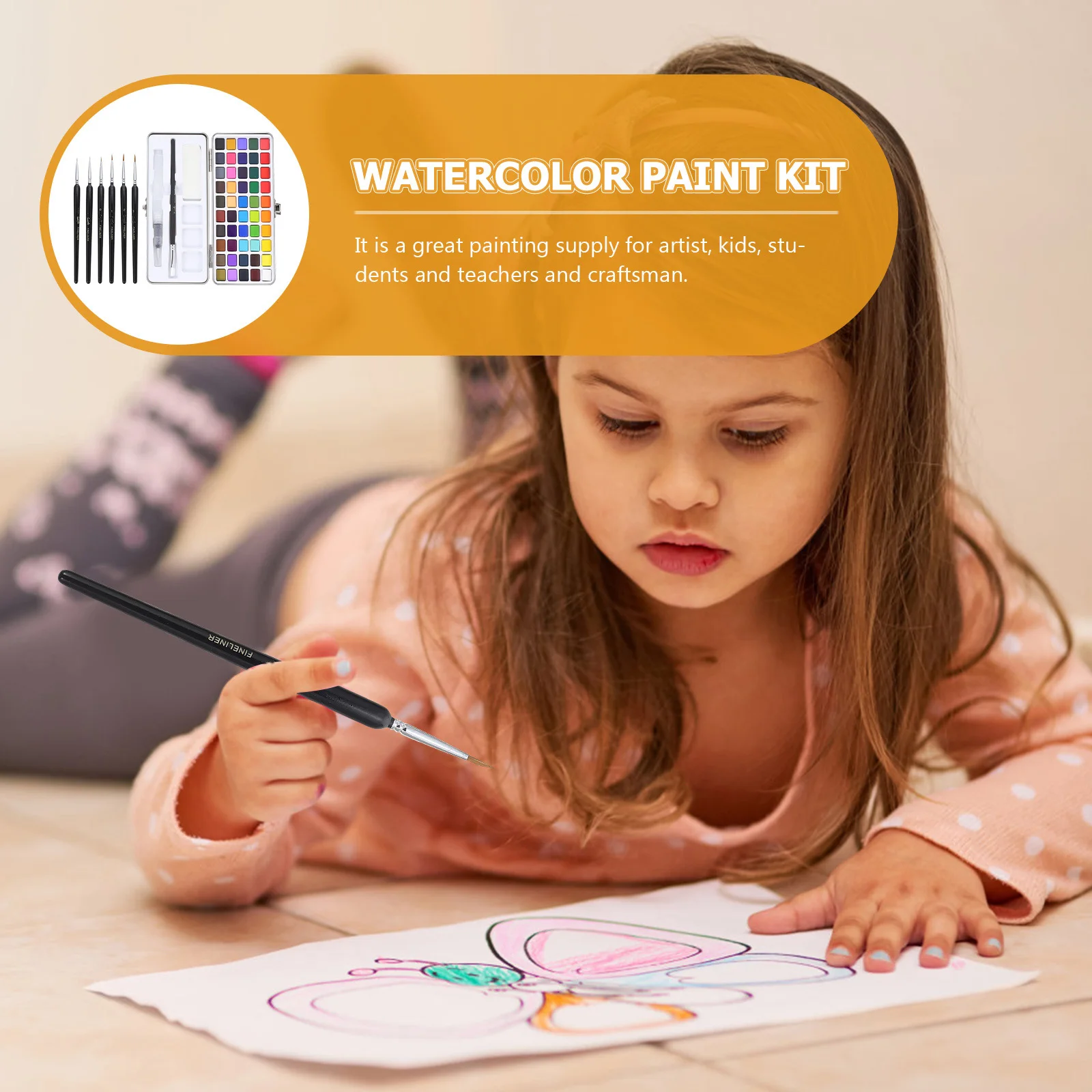 

1 set 1 Set Solid Watercolor Pigment Kit For Artists Kids Adults Professional Portable Painting Tools Drawing Practice Colorful