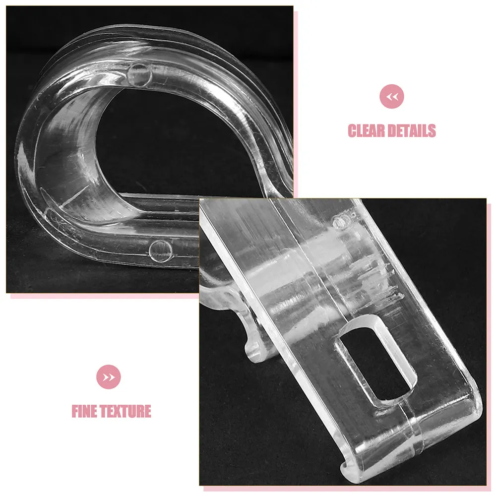 10Pcs Curtain Positioning Hooks Roller Blind Clips for Chain Cord Holder Sturdy Clear Plastic Blinds Safety Clips Window - view 2