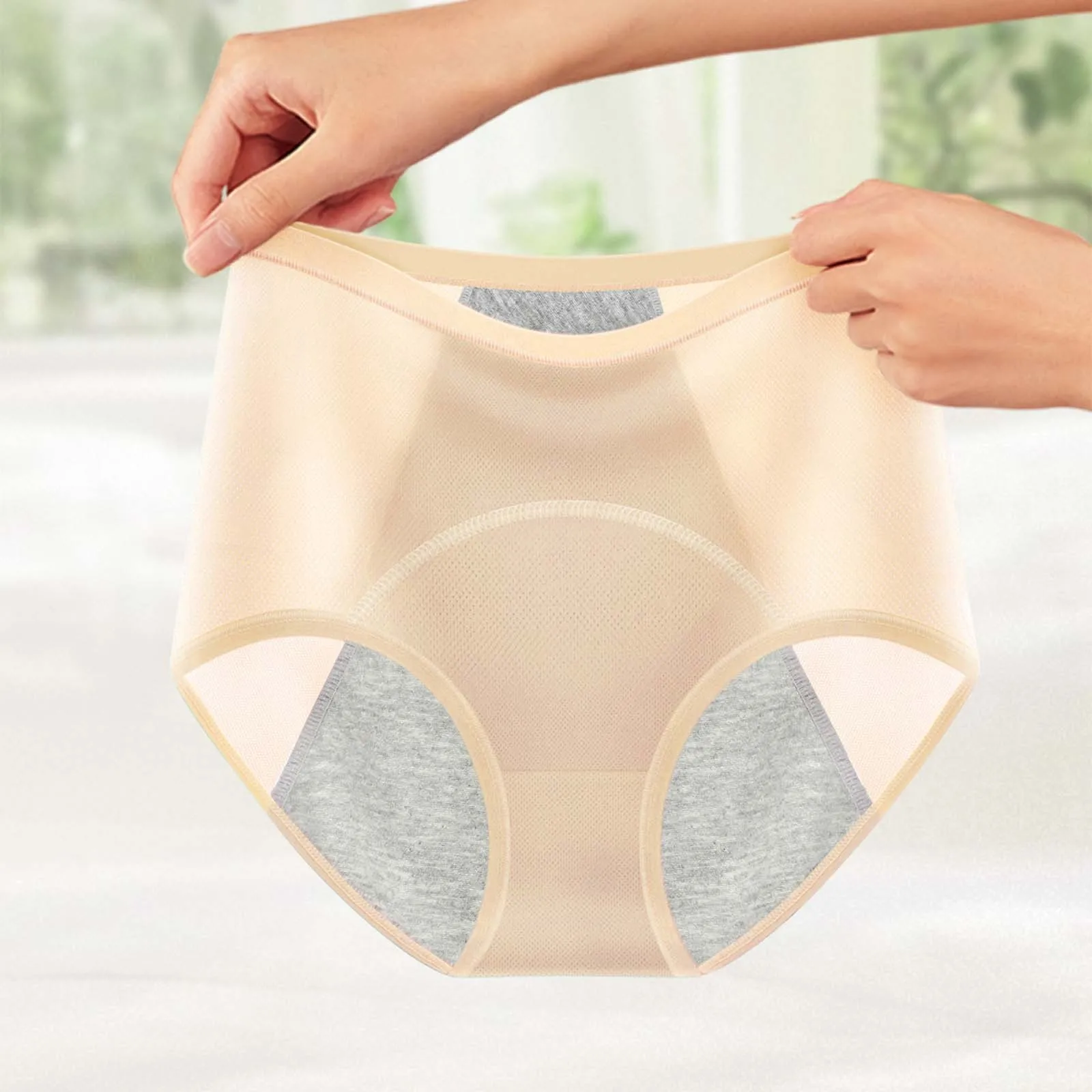 Panties For Menstruation Physiological Period Leak Proof Menstrual Underwear Women Mid Waist Tummy Belly Control Underpants