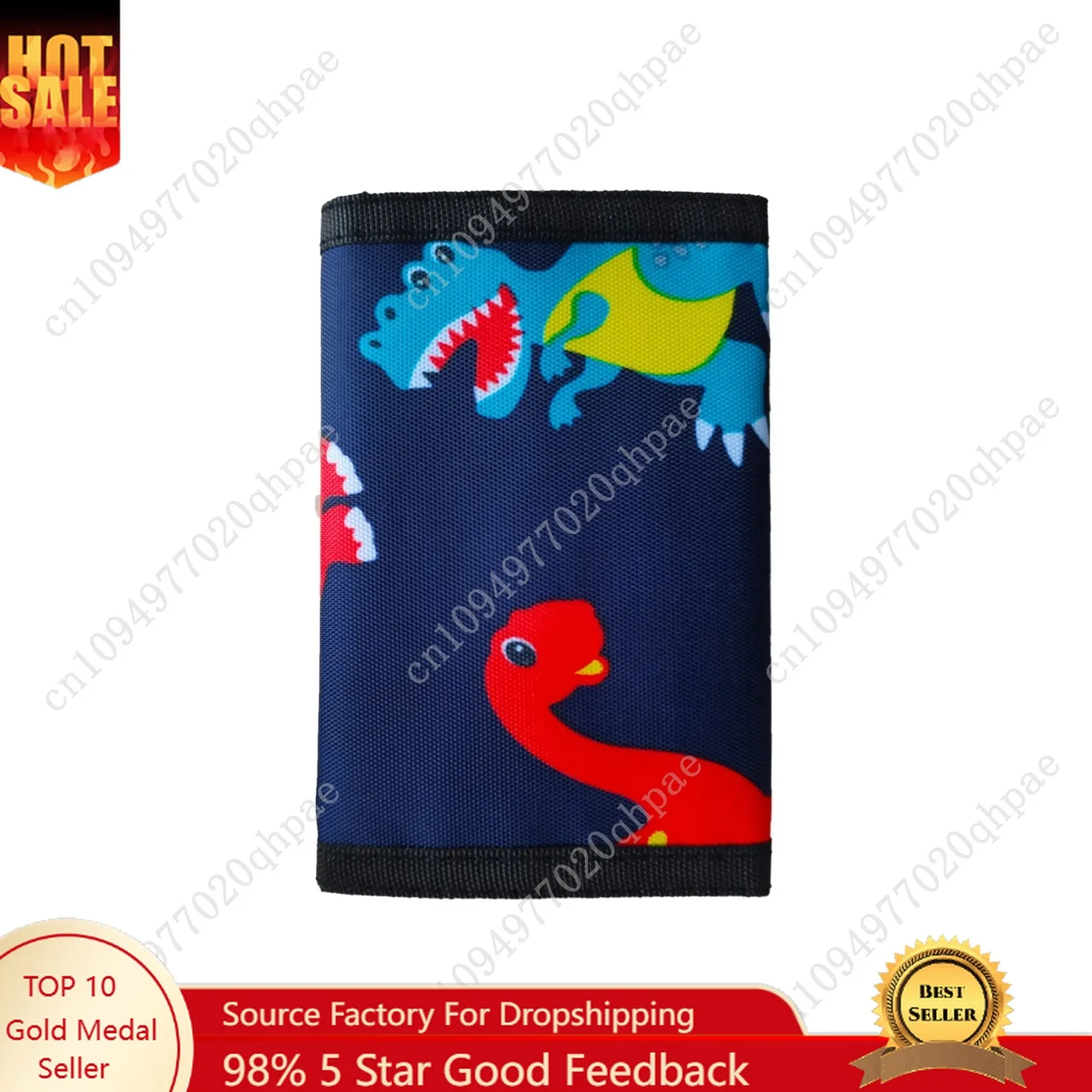 

Dinosaur Dino Kids Wallet for Boys, Little Boys Wallet for Kids w/Magic Sticker, Play Toddler Wallet for Boy w/Coin Pocket