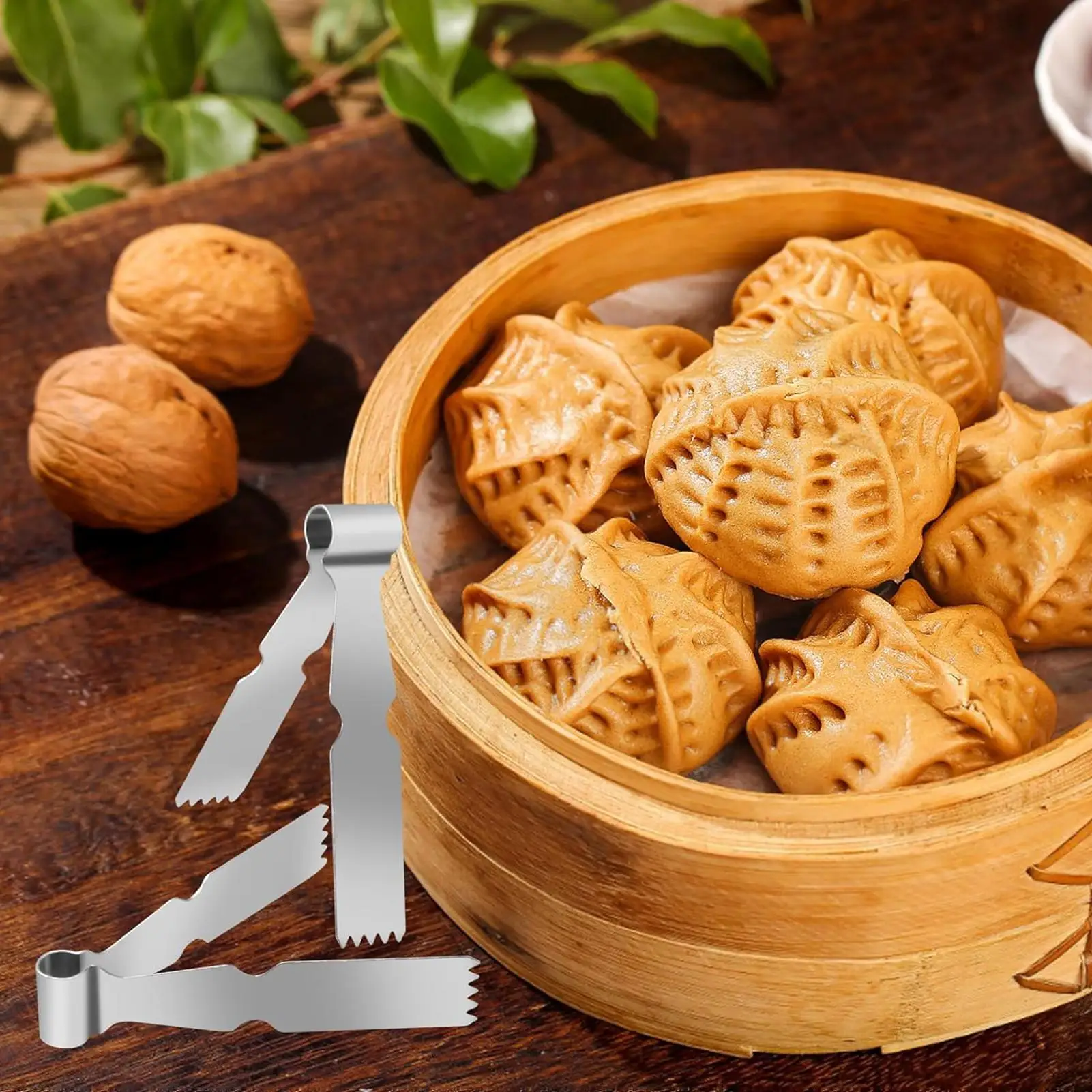 Serving Tongs 2-Piece Stainless Steel Kitchen Tweezers Salad Tongs Pastry Clamp Tools for Pastry Dough Cookie Appetizer Salad