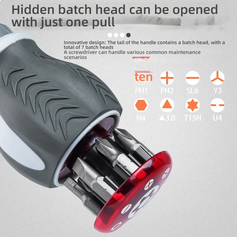 Multi-Angle Ratchet Screwdriver Set - Home Repair with Phillips/Flat Bits