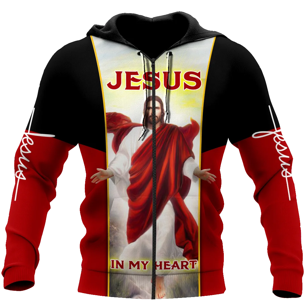 Hot Fashion Simplicity 3D Printing Men's Zipper Hoodie Cross God Autumn And Winter Jesus Casual Long Sleeve Men's Oversize tops